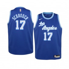 Youth Los Angeles Lakers Dennis Schroder 2020-21 Hardwood Classics Swingman Blue Jersey