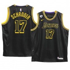 Youth Los Angeles Lakers #17 Dennis Schroder 2020-21 Mamba Inspired City Honor Kobe Gigi Black Jersey