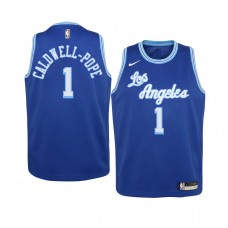 Youth Los Angeles Lakers #1 Kentavious Caldwell-Pope 2020-21 Hardwood Classics Blue Jersey