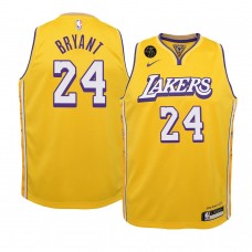 Youth Los Angeles Lakers #24 Kobe Bryant City Limited Jersey Yellow