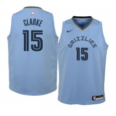 youth Memphis Grizzlies #15 Brandon Clarke Statement Edition Jersey Blue