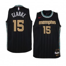 Youth Memphis Grizzlies #15 Brandon Clarke 2020-21 City New Uniform Black Jersey