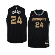 Youth Memphis Grizzlies #24 Dillon Brooks 2020-21 City Black Jersey