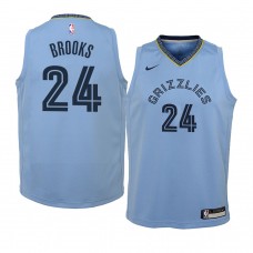 youth Memphis Grizzlies #24 Dillon Brooks 2020-21 Statement Edition Blue Jersey