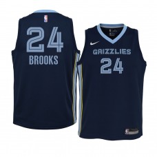 Youth Memphis Grizzlies #24 Dillon Brooks 2020-21 Icon Jumpman Navy Jersey