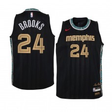 Youth Memphis Grizzlies #24 Dillon Brooks 2020-21 City New Uniform Black Jersey