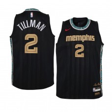 Youth Memphis Grizzlies #2 Xavier Tillman 2020-21 City Edition 2020 NBA Draft Black Jersey