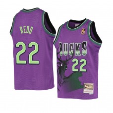 Youth Milwaukee Bucks Michael Redd Reload Hardwood Classics Purple Jersey