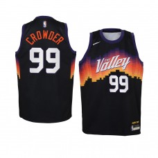 Youth Phoenix Suns #99 Jae Crowder 2020-21 City 2020 Trade Black Jersey